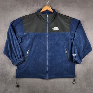 Vintage The North Face Windstopper Fleece Jacket Mens large Blue Black Full Zip